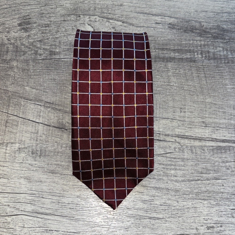 JoS BANK Executive Collection Burgundy Silk Tie